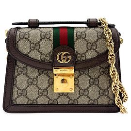 Gucci Ophidia GG Beschichtete Leinwand und Leder klein