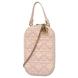 Borsa a tracolla in pelle rosa Christian Dior