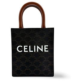 Céline Celine Vertical Cabas Triomphe Coated Canvas Large