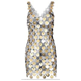 Paco Rabanne x H&M Silber Metallic Kleid