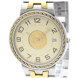 Hermès Relógio feminino HERMES Sellier em aço dourado Quartz