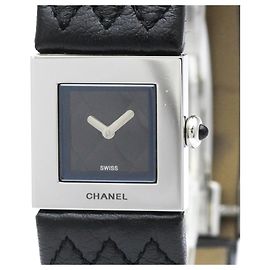 Reloj para mujer Chanel Matelasse Steel Leather Quartz H0116