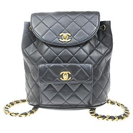 Chanel Duma Drawstring Quilted Leather Small