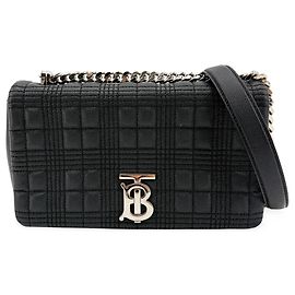 Portafoglio con catena Burberry Lola in pelle trapuntata