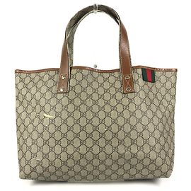Gucci 211134 GG Supreme Sherry Line Shoulder Tote