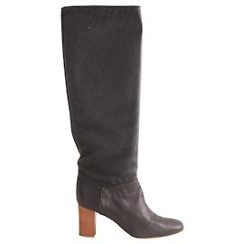 Botas de couro pretas Chloé