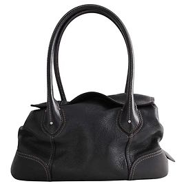 Lancel Schultertasche aus schwarzem Leder