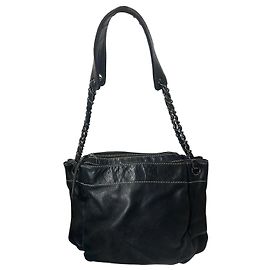 Chanel LAX Accordion Camera Schultertasche aus schwarzem Lammleder 2003/2004