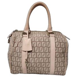 Borsa a mano Fendi Zucchino FF Beige Rosa