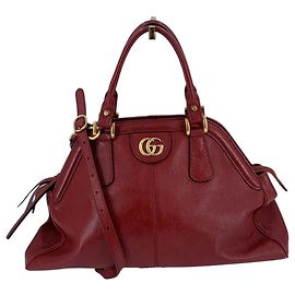 Gucci Sac à bandoulière ReBelle Large en cuir rouge avec détails dorés