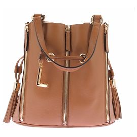 Lancel Sac seau "Premier Flirt" en cuir camel