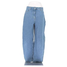 Autre Marque Jeans azul com bolsa efeito croco