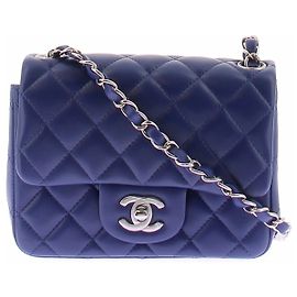 Chanel Blaues Leder-Flap-Bag