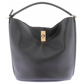 Céline Bolsa bucket 16 em couro preto