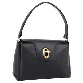 GUCCI Hand Bag Leather Black Gold 000 406 1080