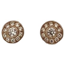 Bucherer 18K Yellow Gold Diamond Stud Earrings