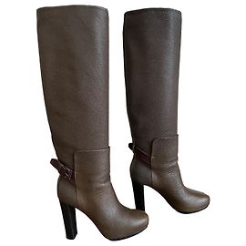 Botas Balenciaga de couro castanho