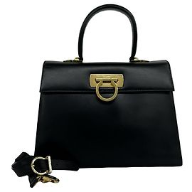 Borsa in pelle Salvatore Ferragamo con dettagli Gancini