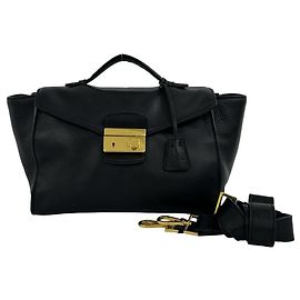 Prada Black Leather 2-Way Shoulder Bag