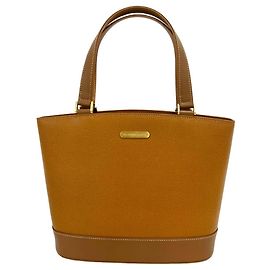 Burberry Vintage Logo Hardware Nova Check Pattern Leather Tote Bag