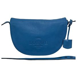 Loewe Vintage Heritage Schultertasche aus Leder mit eingraviertem Logo