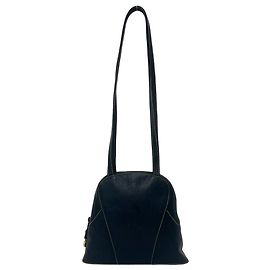 Bolso Tote redondo con cremallera de piel con logotipo grabado Loewe Vintage