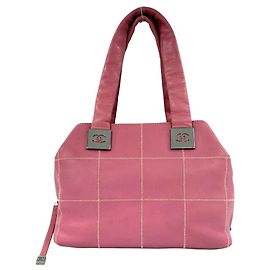 Chanel Mini Boston Bag aus rosa genarbtem Kalbsleder