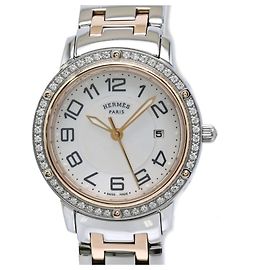 Hermès Montre femme Hermes Clipper Nacre Bezel Diamants