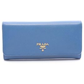 Prada Saffiano Metal Bi-fold Long Wallet