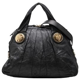 Gucci Hysteria Handtasche aus schwarzem Leder