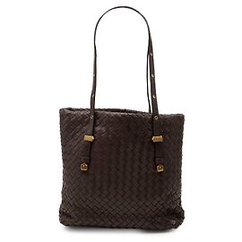 Borsa Tote Bottega Veneta Small Nappa Intrecciato Marrone