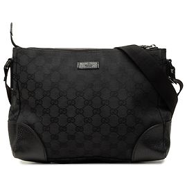 Bolsa tiracolo Gucci em canvas GG preto