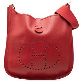 Hermès Red Clemence Evelyne I GM