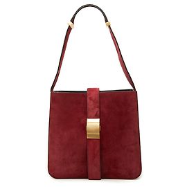 Bottega Veneta Marie Schultertasche aus rotem Wildleder