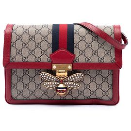 Gucci Beige GG Supreme Queen Margaret Crossbody