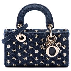 Autre Marque Dior Blue Micro Star Embroidered Denim Lady D Joy