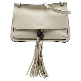 Bolso bandolera Gucci Daily de piel marrón tamaño Medium con bambú