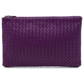 Clutch Bottega Veneta in Nappa Intrecciato viola