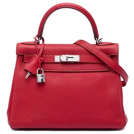 Hermès Red Togo Kelly II Retourne 28