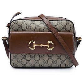 Gucci Beige Small GG Supreme Horsebit 1955 Crossbody