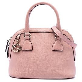 Borsa Gucci Pink Mini Calfskin GG Charm Dome Satchel