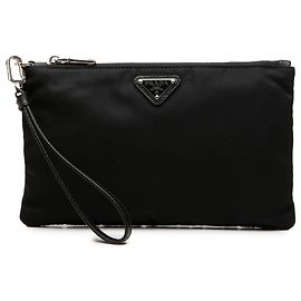 Clutch de pulso Prada em Tessuto preto