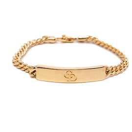 Autre Marque Dior Gold vergoldetes CD-Logo Kettenarmband