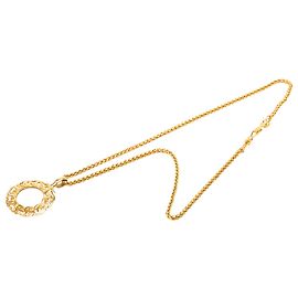Collar largo con colgante de lupa Chanel Gold chapado en oro