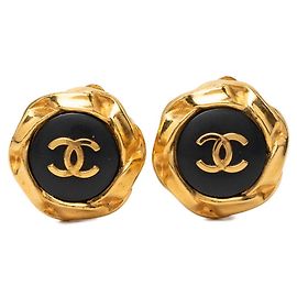 Pendientes de clip vintage Chanel Coco Mark