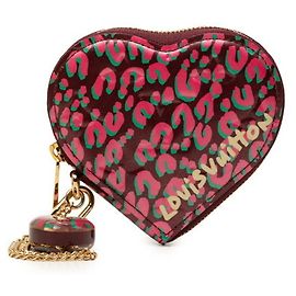 Louis Vuitton Monogram Vernis Portemonnaie Coeur Leopard Coin Purse