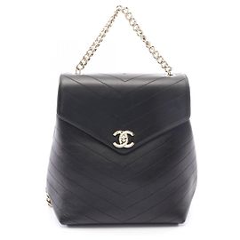 Chanel V-Stitch Leather Backpack