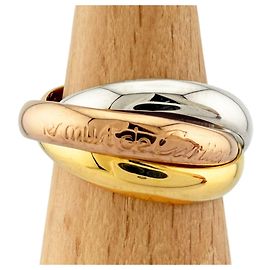 Anel Cartier Trinity em ouro branco, amarelo e rosa 18K