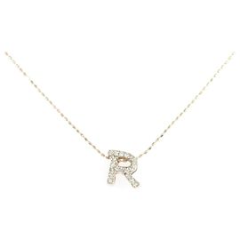 Autre Marque Au750 Initial R Diamond Necklace
