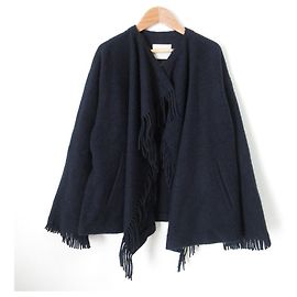 Autre Marque Cappotto in lana con frange Plage MANTECO